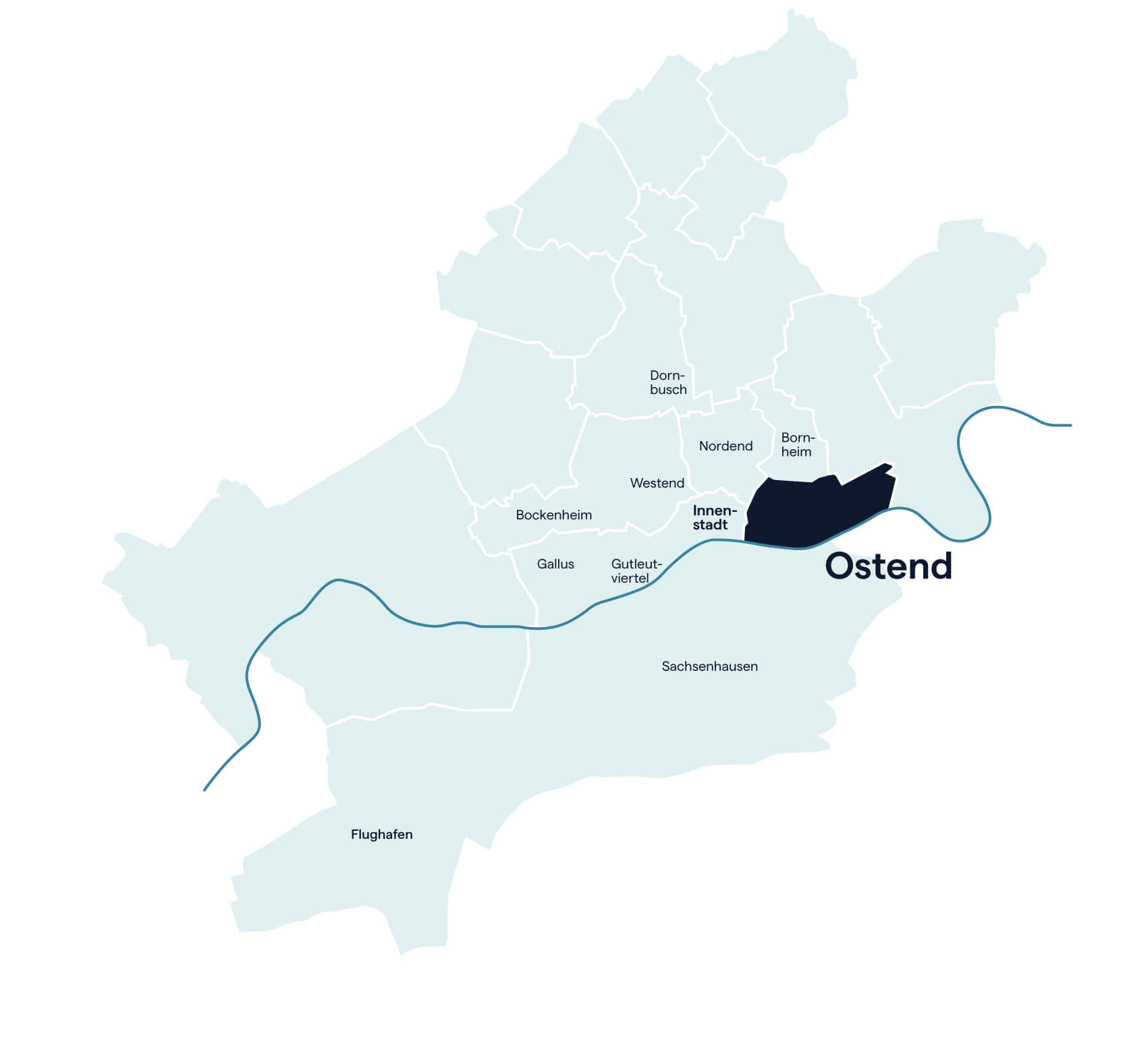 Map showing the Oststern location in Frankfurt